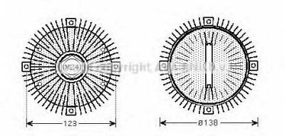 AVA QUALITY COOLING bwc322 -  Сцепление, вентилятор радиатора